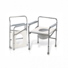 Commode Chair (Height Adjustable) - Steel